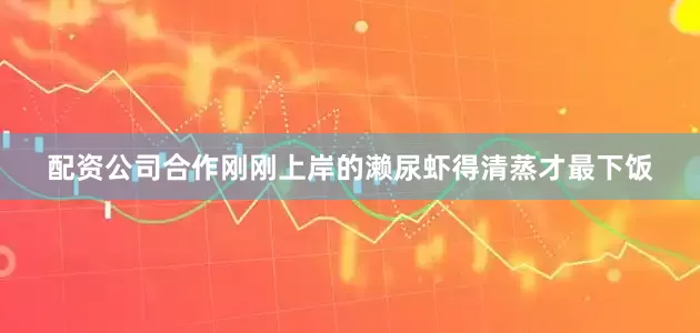 配资公司合作刚刚上岸的濑尿虾得清蒸才最下饭