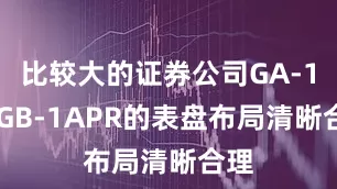 比较大的证券公司GA-110GB-1APR的表盘布局清晰合理